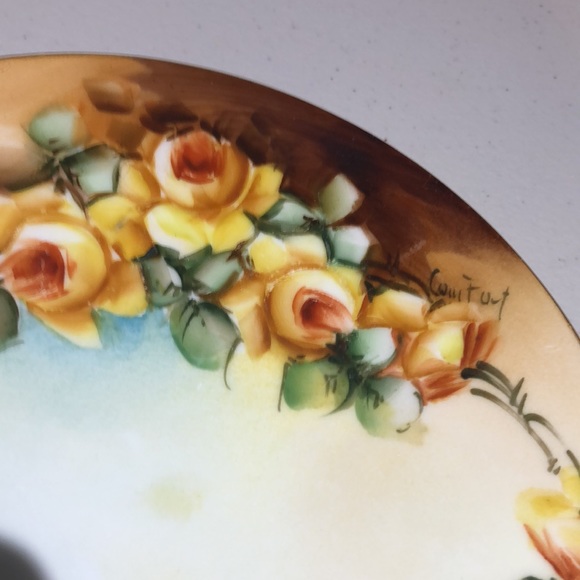 Vintage Like New J&C Bavaria Hand Painted with Author Signature Plate - Picture 5 of 8